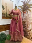 2DESIGNER GOLD CRUSH EMBROIDERY WORK LEHENGA CHOLI WITH DUPATTA WEDDING WEAR WHOLESALE PRICE ETHNIC GARMENT (20)