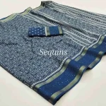 2MODERN DOLA SILK ZARI WEAVING AND SEQUENCE WORK BORDER AND KALAMKARI PRINT WORK SAREE WITH UNSTITCHED BLOUSE FESTIVE WEAR WHOLESALE PRICE ETHNIC GARMENT (5).jpg.webp