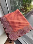 2MODERN FENDY SOFT NET SWAROVSKI WITH CUT WORK SAREE WITH UNSTITCHED BLOUSE FESTIVE WEAR WHOLESALE PRICE ETHNIC GARMENT (9)