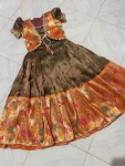 2NEW ARRIVAL KANJIVARAM SILK PAITHANI DESIGN JACKET WITH PAITHANI HEAVY MATCHING BORDER WORK KID’S GOWN FESTIVE WEAR WHOLESALE PRICE ETHNIC GARMENT (9)