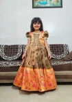 2NEW ARRIVAL KANJIVARAM SILK PAITHANI DESIGN JACKET WITH PAITHANI HEAVY MATCHING BORDER WORK KID’S GOWN FESTIVE WEAR WHOLESALE PRICE ETHNIC GARMENT (9)