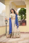 2TRADITIONAL TISSUE SILK EMBROIDERY THREAD SEQUENCE WORK LEHENGA CHOLI WITH DUPATTA WEDDING WEAR WHOLESALE PRICE ETHNIC GARMENT (28)