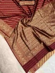 2TRENDING LICHI SILK BANARASI WEAVING WORK SAREE WITH UNSTITCHED BLOUSE FESTIVE WEAR WHOLESALE PRICE ETHNIC GARMENT (8)