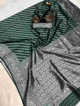 3TRENDING LICHI SILK BANARASI WEAVING WORK SAREE WITH UNSTITCHED BLOUSE FESTIVE WEAR WHOLESALE PRICE ETHNIC GARMENT (3)