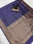 4TRENDING LICHI SILK BANARASI WEAVING WORK SAREE WITH UNSTITCHED BLOUSE FESTIVE WEAR WHOLESALE PRICE ETHNIC GARMENT (18)