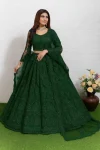 5DESIGNER NET EMBROIDERY WORK LEHENGA CHOLI WITH DUPATTA RECEPTION WEAR WHOLESALE PRICE ETHNIC GARMENT (6)