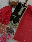 DESIGNER CHINON SILK EMBROIDERY SEQUENCE WORK TOP PALAZZO WITH DUPATTA FESTIVE WEAR WHOLESALE PRICE ETHNIC GARMENT (8)