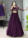FANCY GEORGETTE PLAIN LEHENGA WITH DIGITAL PRINTED CHOLI AND KOTI PARTY WEAR WHOLESALE PRICE ETHNIC GARMENT (2)