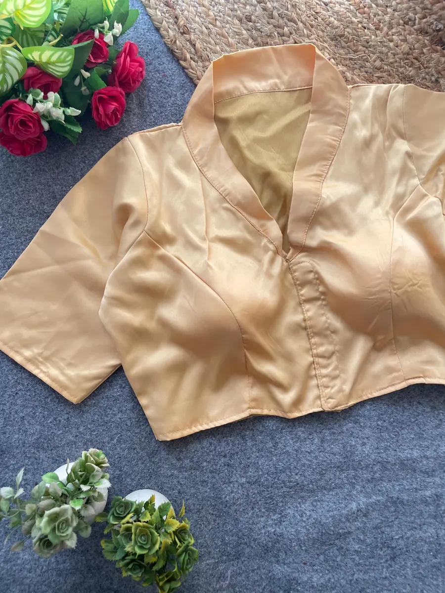 FANCY MALAI SATIN PLAIN STITCHED BLOUSE PARTY WEAR WHOLESALE PRICE ETHNIC GARMENT (10)