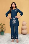 FANCY RAYON MULTI EMBROIDERY THREAD WORK CO-ORD SET OFFICE WEAR WHOLESALE PRICE ETHNIC GARMENT (17)