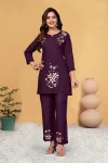 FANCY RAYON MULTI EMBROIDERY THREAD WORK CO-ORD SET OFFICE WEAR WHOLESALE PRICE ETHNIC GARMENT (10)