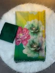 FANCY TABBY ORGANZA FLORAL PRINT HAND KHATALI WORK CUT DANA & MOTI & SEQUENCE BORDER WORK SAREE WITH UNSTITCHED BLOUSE PARTY WEAR WHOLESALE PRICE ETHNIC GARMENT (5).webp