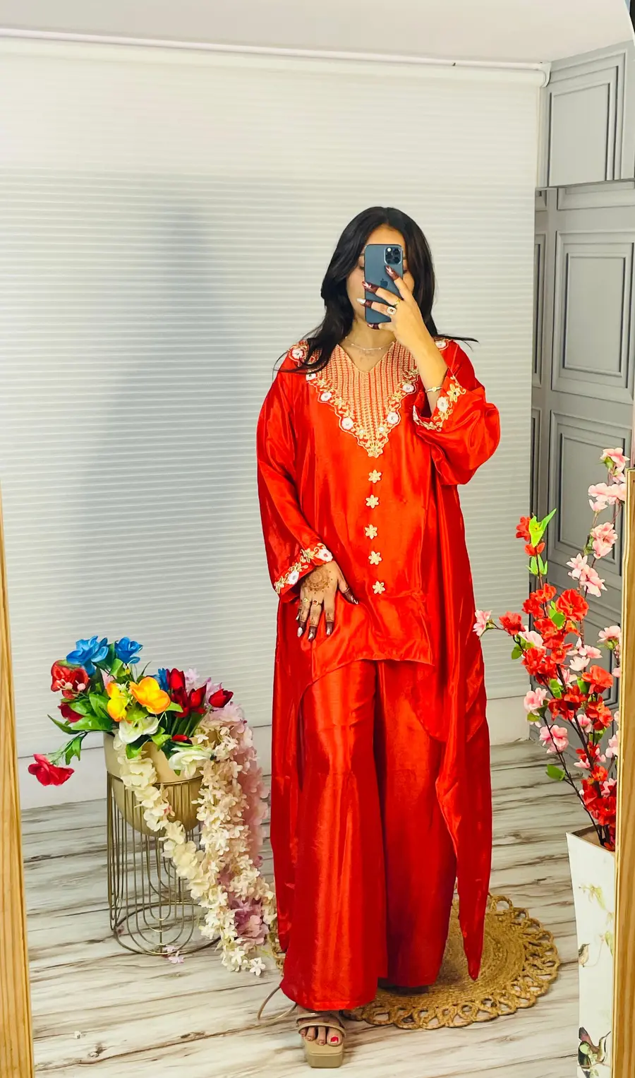 MODERN CHINON CORDED EMBROIDERY WORK CO-ORD SET PARTY WEAR WHOLESALE PRICE ETHNIC GARMENT (16)