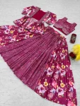 MODERN CHINON EMBROIDERY THREAD WORK LEHENGA CHOLI WITH SHRUG PARTY WEAR WHOLESALE PRICE ETHNIC GARMENT (2)
