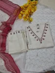 MODERN COTTON EMBROIDERY SEQUENCE WORK TOP BOTTOM WITH DUPATTA OFFICE WEAR WHOLESALE PRICE ETHNIC GARMENT.jpg (4)