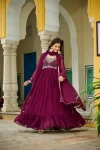MODERN FAUX BLOOMING BEADS EMBROIDERY-WORK GOWN WITH DUPATTA FESTIVE WEAR WHOLESALE PRICE ETHNIC GARMENT (6)