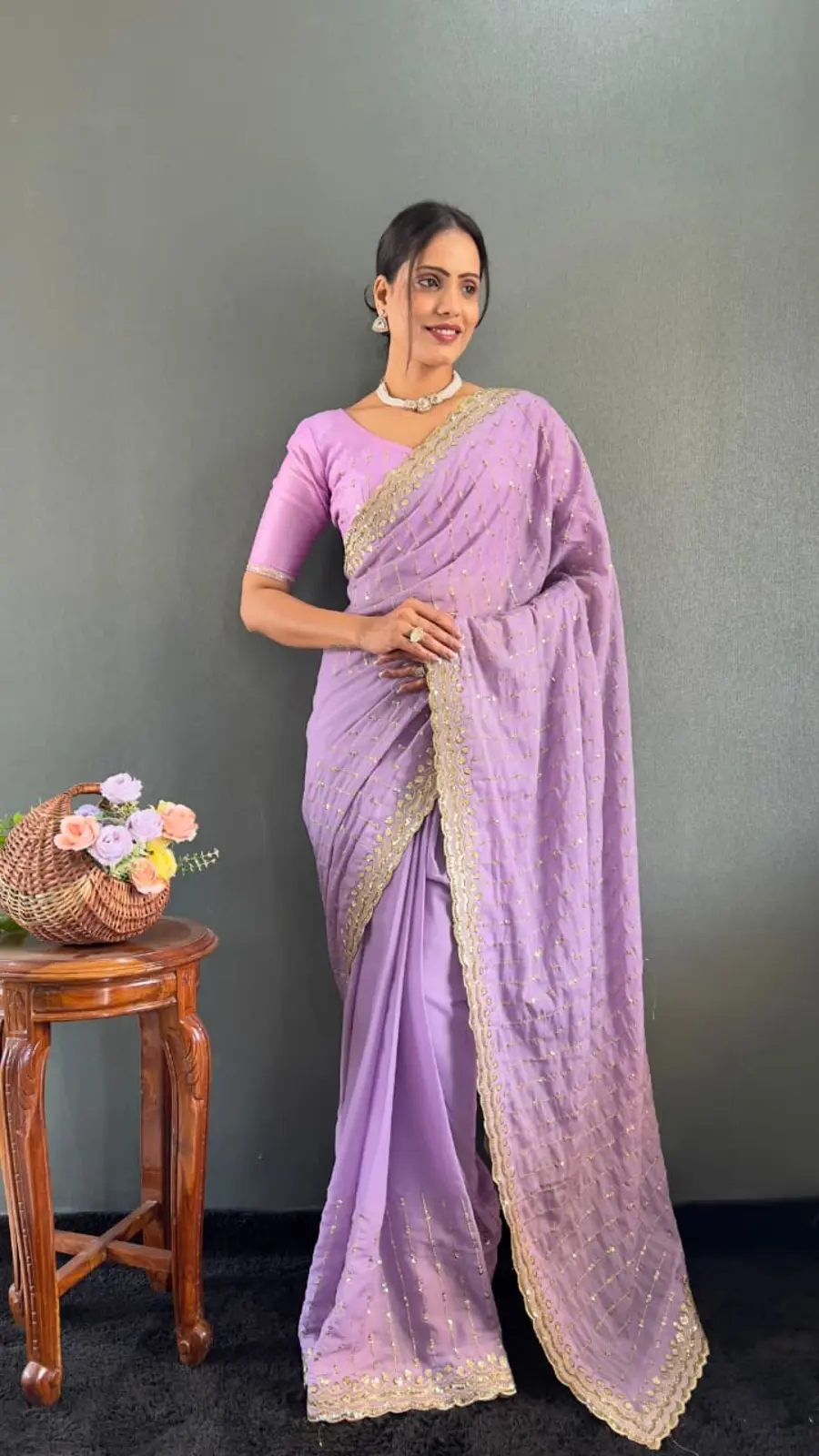 MODERN GEORGETTE SILK EMBROIDERY MULTI SEQUENCE & ARCO CUT WORK READY TO WEAR WHOLESALE PRICE ETHNIC GARMENT (12)