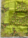 MODERN JIMMY CHOO EMBROIDERY SEQUANCE WITH CUTWORK BORDER WORK SAREE WITH UNSTITCHED BLOUSE WEDDING WEAR WHOLESALE PRICE ETHNIC GARMENT (7)
