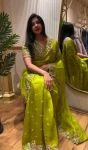 MODERN JIMMY CHOO EMBROIDERY SEQUANCE WITH CUTWORK BORDER WORK SAREE WITH UNSTITCHED BLOUSE WEDDING WEAR WHOLESALE PRICE ETHNIC GARMENT (7)