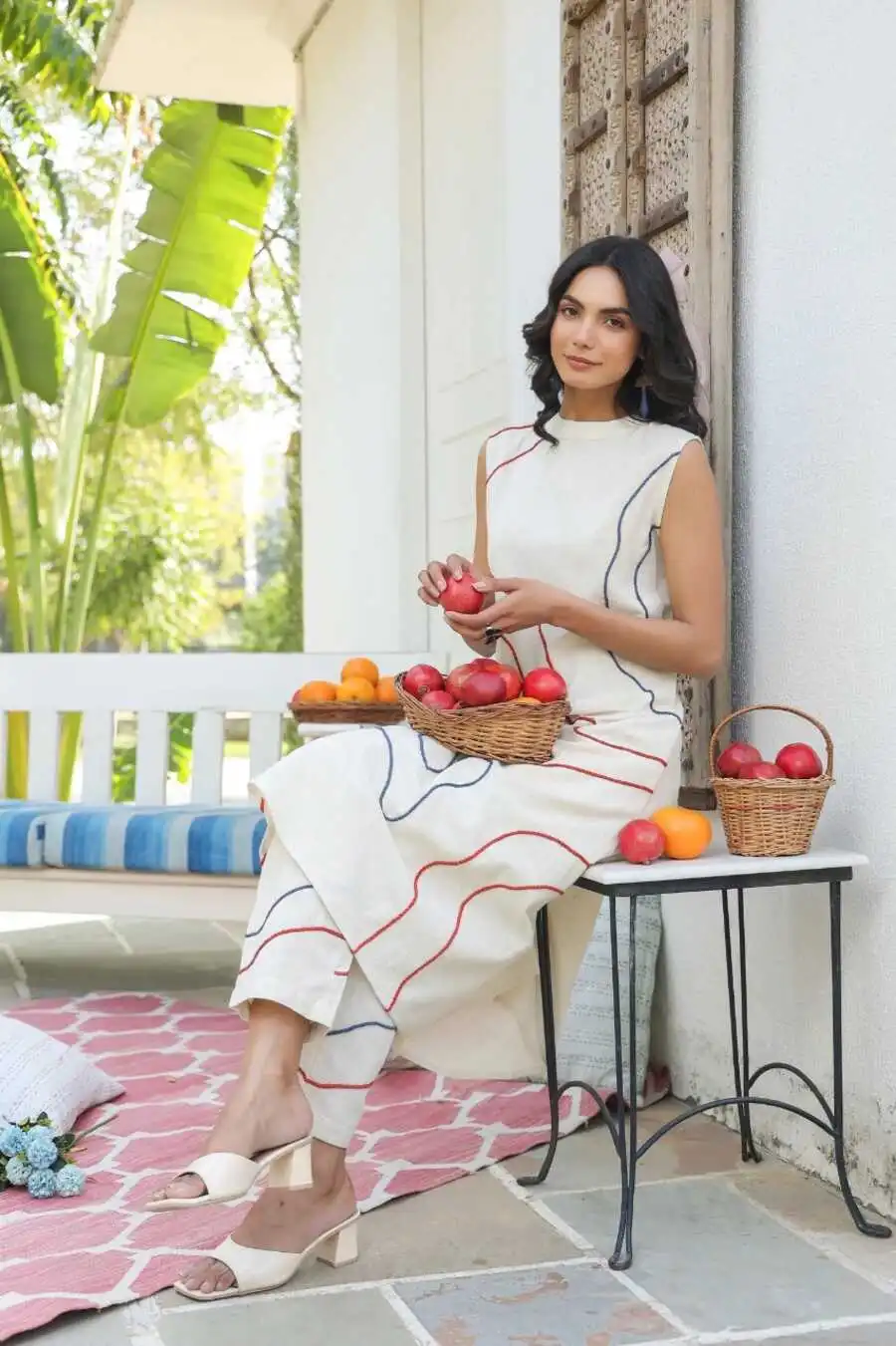 MODERN KHADI EMBROIDERY THREAD WORK CO-ORD SET FESTIVE WEAR WHOLESALE PRICE ETHNIC GARMENT (4)