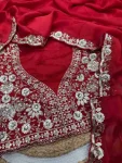 MODERN RANGOLI SILK SEQUENCE EMBROIDERY WORK LACE BORDER WORK SAREE WITH UNSTITCHED BLOUSE WEDDING WEAR WHOLESALE PRICE ETHNIC GARMENT (2)