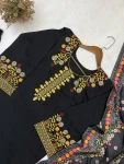 MODERN ROMAN SILK EMBROIDERY WORK TOP PALAZZO WITH DUPATTA FESTIVE WEAR WHOLESALE PRICE ETHNIC GARMENT (4)