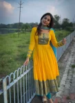 NEW ARRIVAL CHANDERI COTTON JACQUARD WEAVING ZARI BORDER WORK ANARKALI GOWN WITH DUPATTA FESTIVE WEAR WHOLESALE PRICE ETHNIC GARMENT (4)