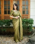 NEW ARRIVAL LICHI SILK JACQUARD WORK SAREE WITH UNSTITCHED BLOUSE FESTIVE WEAR WHOLESALE PRICE ETHNIC GARMENT (4)