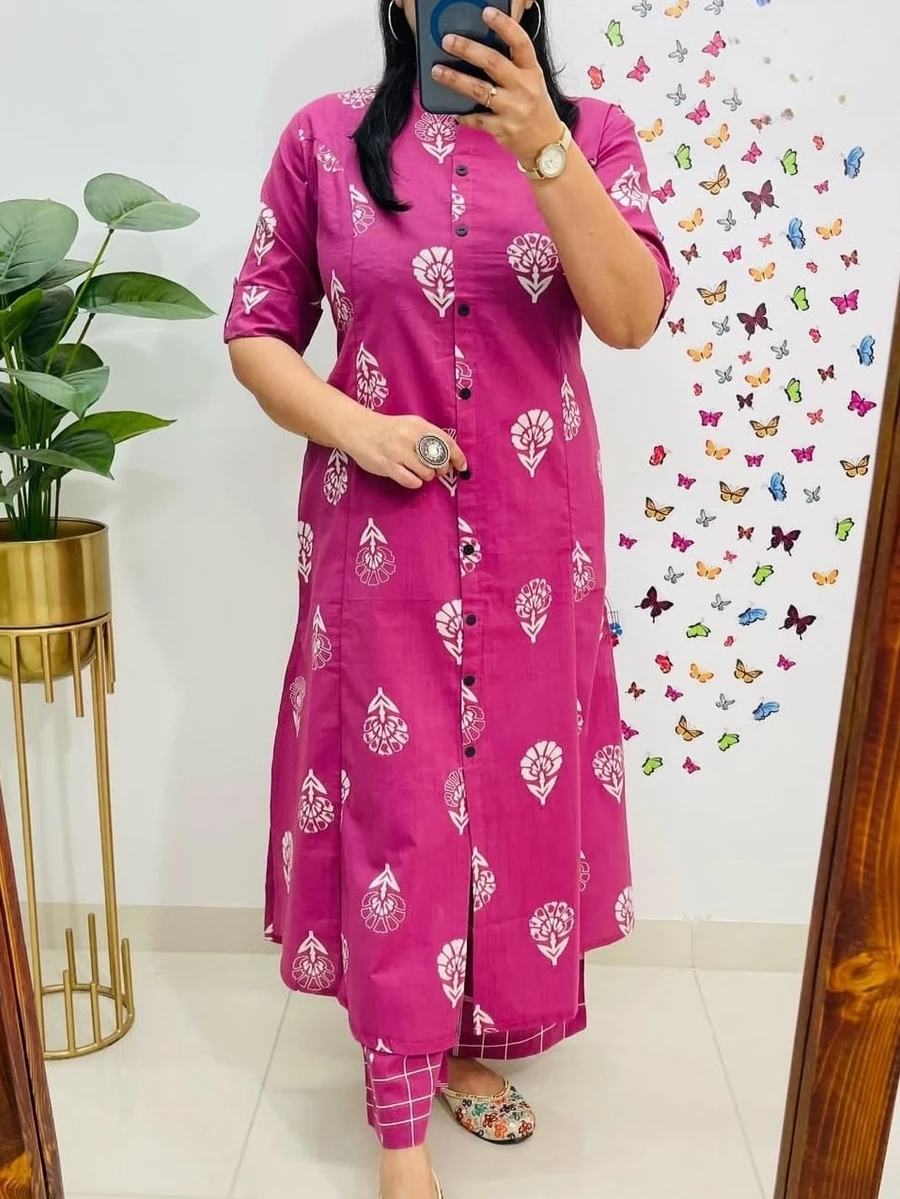 NEW ARRIVAL POLY RAYON FLORAL PRINT WORK TOP BOTTOM SET FESTIVE WEAR WHOLESALE PRICE ETHNIC GARMENT (5)