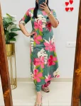 NEW ARRIVAL RAYON FLORAL PRINT WORK CO-ORD SET OFFICE WEAR WHOLESALE PRICE ETHNIC GARMENT (2)