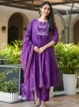 NEW ARRIVAL RAYON SEQUENCE CODING EMBROIDERY WORK TOP BOTTOM WITH DUPATTA PURPLE
