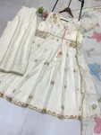 TRADITIONAL CHINON SEQUENCE EMBROIDERY WORK ANARKALI GOWN PALAZZO WITH DUPATTA FESTIVE WEAR WHOLESALE PRICE ETHNIC GARMENT (6)