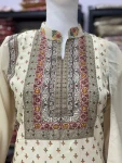 TRADITIONAL MUSLIN HAND ZARI AND PATTI WORK WITH ORIGINAL MIRROR AND LACE WORK TOP BOTTOM WITH DUPATTA CASAUL WEAR WHOLESALE PRICE ETHNIC GARMENT (3)