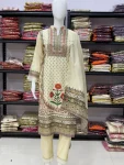 TRADITIONAL MUSLIN HAND ZARI AND PATTI WORK WITH ORIGINAL MIRROR AND LACE WORK TOP BOTTOM WITH DUPATTA CASAUL WEAR WHOLESALE PRICE ETHNIC GARMENT (3)