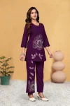 TRENDING RAYON MULTI EMBROIDERY THREAD WORK WITH HAND WORK CO-ORD SET OFFICE WEAR WHOLESALE PRICE ETHNIC GARMENT (8)