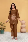 TRENDING RAYON MULTI EMBROIDERY THREAD WORK WITH HAND WORK CO-ORD SET OFFICE WEAR WHOLESALE PRICE ETHNIC GARMENT (14)