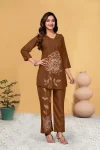 TRENDING RAYON MULTI EMBROIDERY THREAD WORK WITH HAND WORK CO-ORD SET OFFICE WEAR WHOLESALE PRICE ETHNIC GARMENT (14)