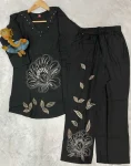 TRENDING RAYON MULTI EMBROIDERY THREAD WORK WITH HAND WORK CO-ORD SET OFFICE WEAR WHOLESALE PRICE ETHNIC GARMENT (2)