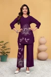 TRENDING RAYON MULTI EMBROIDERY THREAD WORK WITH HAND WORK CO-ORD SET OFFICE WEAR WHOLESALE PRICE ETHNIC GARMENT (8)