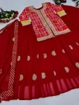19DESIGNER CHINON DIGITAL PRINT WITH EMBROIDERY CODING SEQUENCE WORK TOP LEHENGA WITH DUPATTA FESTIVE WEAR WHOLESALE PRICE ETHNIC GARMENT (2)