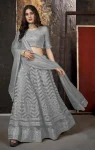 1DESIGNER NET CHAIN WORK LEHENGA CHOLI WITH DUPATTA FESTIVE WEAR WHOLESALE PRICE ETHNIC GARMENT (15)