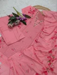 1FANCY CHANDERI JACQUARD BUTTI WITH HEAVY SEQUENCE EMBROIDERY WORK TOP BOTTOM WITH DUPATTA OFFIVE WEAR WHOLESALE PRICE ETHNIC GARMENT (12)
