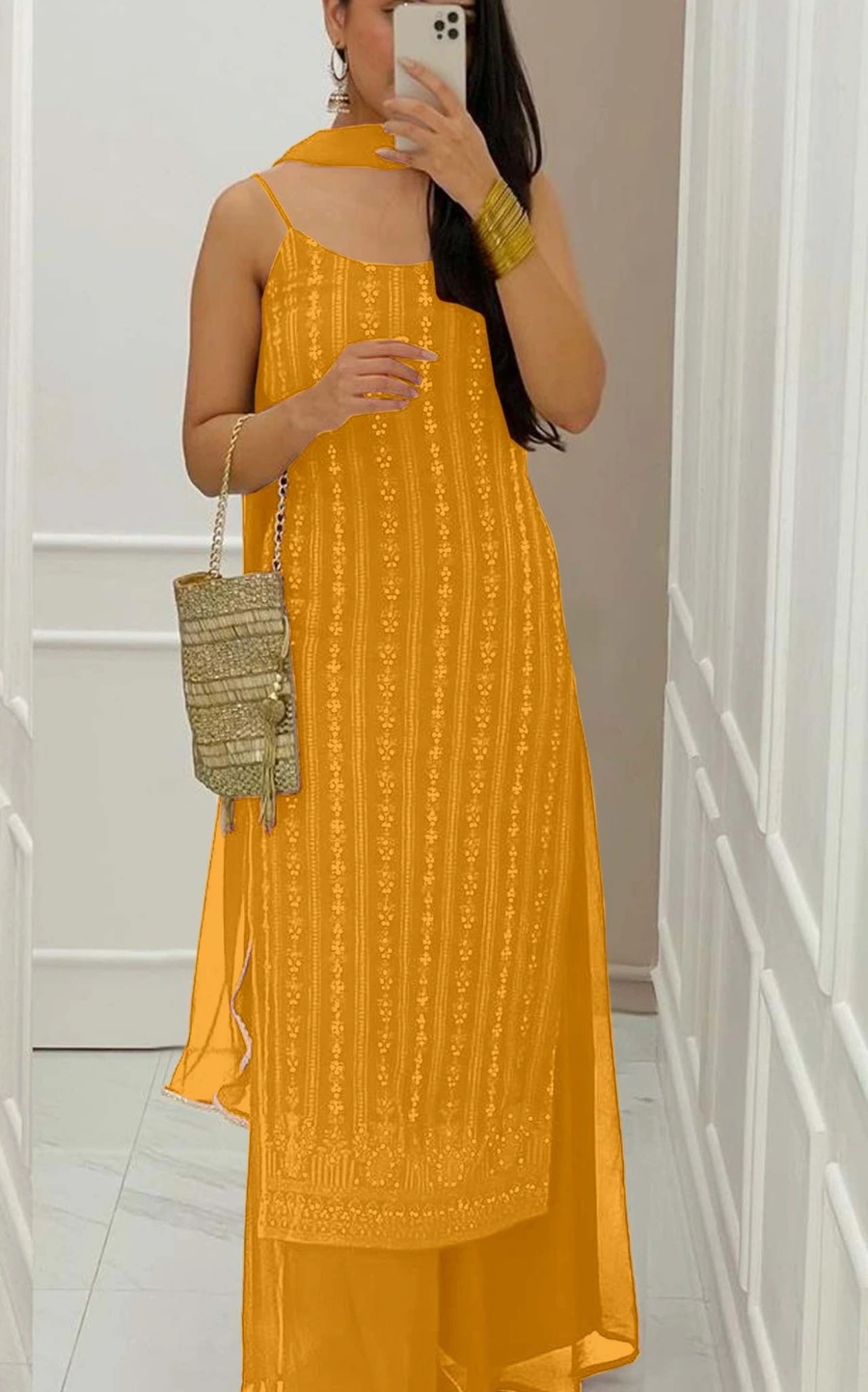 1FANCY GEORGETTE EMBROIDERY SEQUENCE WORK TOP PALAZZO WITH DUPATTA FESTIVE WEAR WHOLESALE PRICE ETHNIC GARMENT (19)