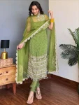 1FANCY GEORGETTE PEARL MOTI & REAL MIRROR HAND WORK WITH EMBROIDERY WORK TOP BOTTOM WITH DUPATTA PARTY WEAR WHOLESALE PRICE ETHNIC GARMENT (12)