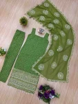 1FANCY GEORGETTE PEARL MOTI & REAL MIRROR HAND WORK WITH EMBROIDERY WORK TOP BOTTOM WITH DUPATTA PARTY WEAR WHOLESALE PRICE ETHNIC GARMENT (12)