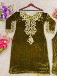1FANCY VELVET EMBROIDERY SEQUENCE WORK TOP BOTTOM SET FESTIVE WEAR WHOLESALE PRICE ETHNIC GARMENT (12)