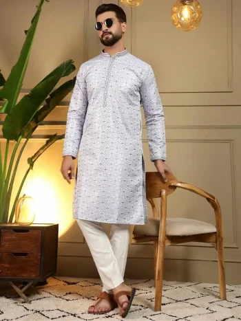 MODERN JACQUARD KURTA PAYJAMA  PURPLE