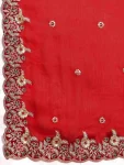 1MOST PICKED SPACE SILK EMBROIDERY CUTWORK WORK AARC BORDER WORK SAREE WITH UNSTITCHED BLOUSE WEDDING WEAR WHOLESALE PRICE ETHNIC GARMENT (15)