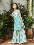 1NEW ARRIVAL AB COTTON PRINTED WORK KID’S TOP SHARARA SET FESTIVE WEAR WHOLESALE PRICE ETHNIC GARMENT (17)