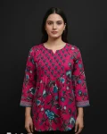 NEW ARRIVAL COTTON DIGITAL PRINT WORK ONLY TOP PINK